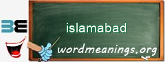 WordMeaning blackboard for islamabad